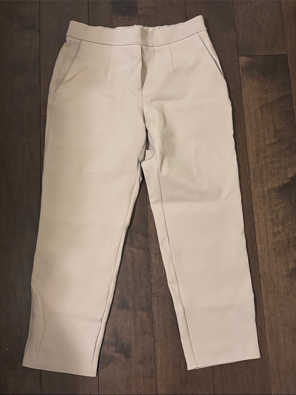 Babaton Cropped Cream Work Pants